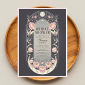 Celestial Blush Blossom Art Nouveau Bridal Shower Kaart