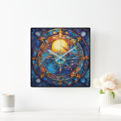 Celestial Bodies Wall Clock Vierkante Klok (Huis)