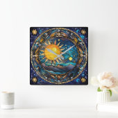 Celestial Bodies Wall Clock Vierkante Klok (Huis)