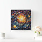 Celestial Bodies Wall Clock Vierkante Klok (Huis)