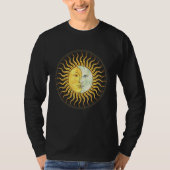 Celestial Body Sun Crescent Moon Boho Aesthetic As T-shirt (Voorkant)