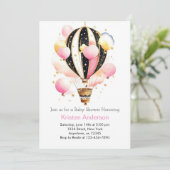 Celestial Boho Balloon Adventure Girl Baby shower Kaart (Staand voorkant)