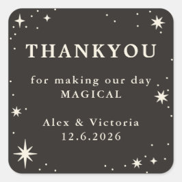 Celestial boho bruiloft gunst bedankt sticker