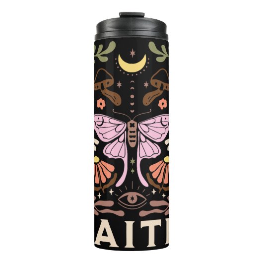 Celestial Boho Butterfly Faith Graphic Thermosbeker (Voorkant)