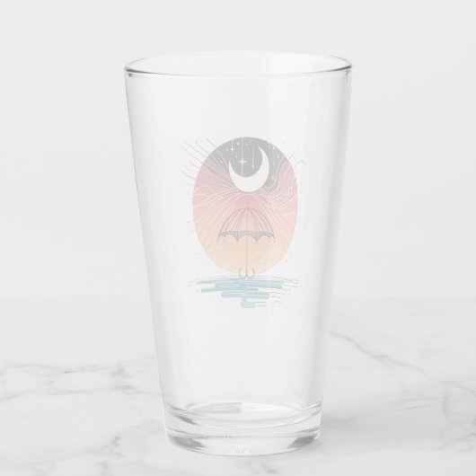 Celestial Boho Moon & Stars Glas (Achterkant)