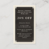 Celestial Boho referral tarotkaart Visitekaartje (Achterkant)