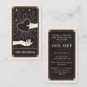 Celestial Boho referral tarotkaart Visitekaartje (Voorkant / Achterkant)