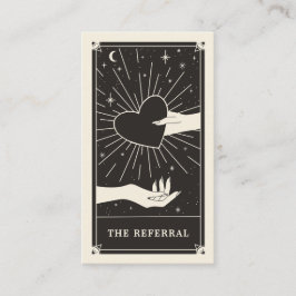Celestial Boho referral tarotkaart Visitekaartje