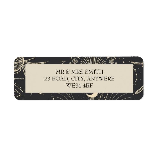 Celestial Boho Return Address Label (Voorkant)