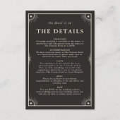 Celestial boho tarot bruiloft details uitnodigen k informatiekaartje (Voorkant)