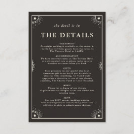 Celestial boho tarot bruiloft details uitnodigen k informatiekaartje