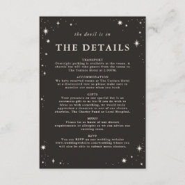 Celestial boho tarot bruiloft details uitnodigen k informatiekaartje