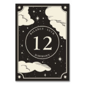 Celestial Boho Tarot Fortune Wedding Table Number Kaart (Voorkant)