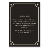 Celestial Boho Tarot Hands Wedding Table Number Kaart (Achterkant)