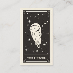 Celestial Boho Tarot piercer visitekaartje