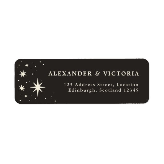 Celestial Boho Tarot Return Address Label (Voorkant)
