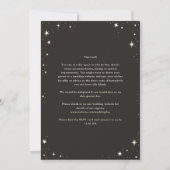 Celestial Boho Tarot Star Black Wedding-uitnodigin Kaart (Achterkant)