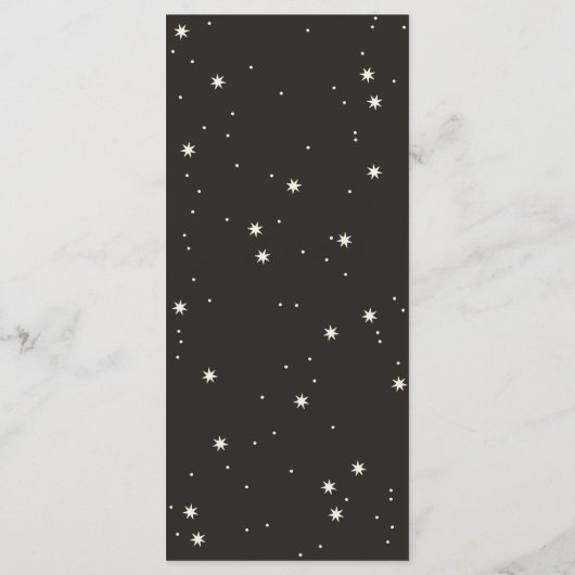 Celestial boho Tarot Stars trouwmenu Programmakaart (Achterkant)