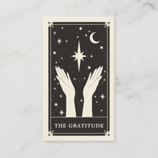 Celestial Boho Tarot Wedding Bedankt Informatiekaartje (Voorkant)