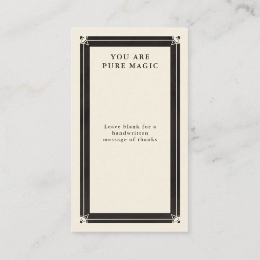 Celestial Boho Tarot Wedding blanco Hartelijk dank Informatiekaartje (Achterkant)