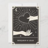 Celestial Boho Tarot Wedding Invitation Kaart (Voorkant)