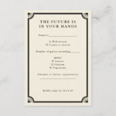 Celestial Boho Tarot Wedding RSVP Kaart (Achterkant)