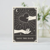 Celestial Boho Tarot Wedding Save the Date Kaart (Staand voorkant)