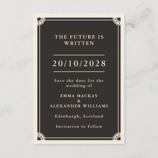 Celestial Boho Tarot Wedding Save the Date Kaart (Achterkant)