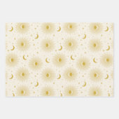 Celestial Boho Terracotta Gold Sun Moon Trendy Inpakpapier Vel (Voorkant)