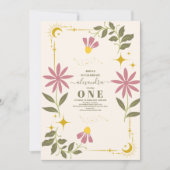 Celestial Botanical 1e Verjaardag Kaart (Voorkant)