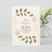  Celestial Botanical 1e Verjaardag Kaart (Staand voorkant)