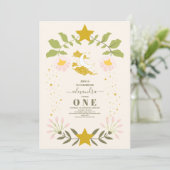  Celestial Botanical 1e Verjaardag Kaart (Staand voorkant)