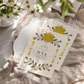  Celestial Botanical 1e Verjaardag Kaart