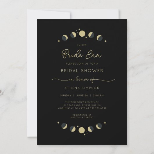 Celestial Bride Era Bridal Shower Uitnodiging (Voorkant)