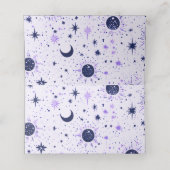 Celestial Bruiloft Gevouwen Plaats Kaart Plaatskaartje (Binnenkant ongevouwen)