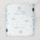 Celestial Bruiloft Gevouwen Plaats Kaart Plaatskaartje (Buitenkant ongevouwen)
