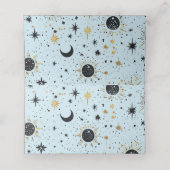 Celestial Bruiloft Gevouwen Plaats Kaart Plaatskaartje (Binnenkant ongevouwen)