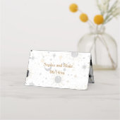 Celestial Bruiloft Gevouwen Plaats Kaart Plaatskaartje (Achterkant)