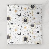 Celestial Bruiloft Gevouwen Plaats Kaart Plaatskaartje (Binnenkant ongevouwen)