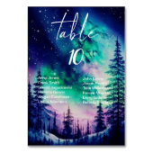 Celestial Bruiloft Tafelnummers met gastnamen (Voorkant)