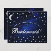 Celestial Budget Sterrennacht bruidsmeisje voorste (Voorkant / Achterkant)