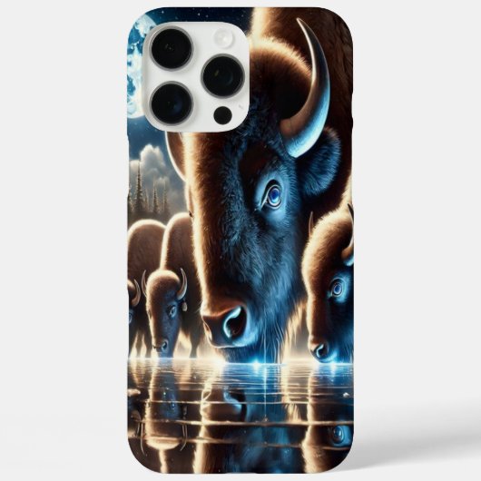 Celestial Buffalo's Drink onder sterrenhemel Case-Mate iPhone Case (Achterkant)