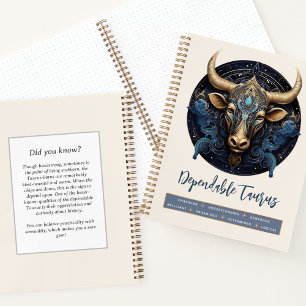Celestial Bull Fantasy Taurus sterrenbeeld Verjaar Notitieboek