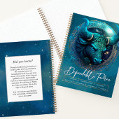 Celestial Bull Zodiac Symbool Fantasy Stier Notitieboek