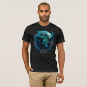 Celestial Bull Zodiac Symbool Fantasy Taurus Manne T-shirt (Voorkant volledig)