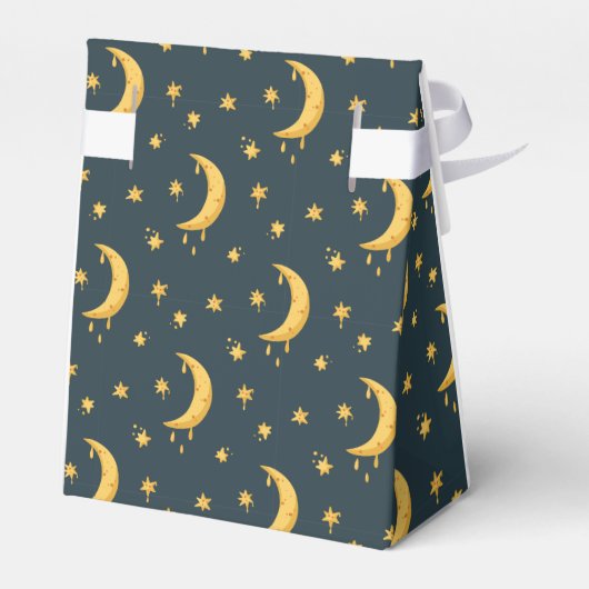 Celestial Bumblebee Moon Honey Baby shower Bedankdoosjes (Achterkant)