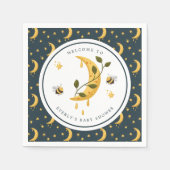 Celestial Bumblebee Moon Honey Baby shower Servet (Voorkant)