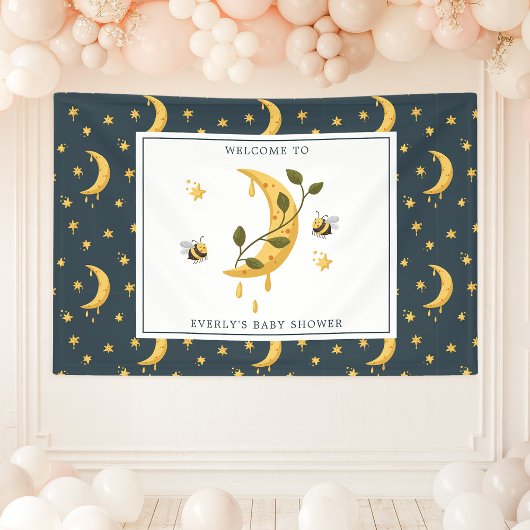 Celestial Bumblebee Moon Honey Baby shower Spandoek