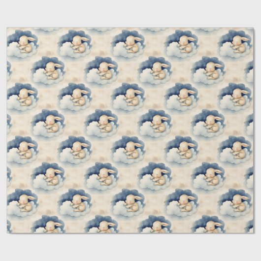 Celestial Bunny Boys verjaardag Cadeaupapier (Vlak)