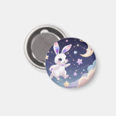 Celestial Bunny Magnet -Kawaii Rabbit Fridge Decor (Voorkant / Achterkant)